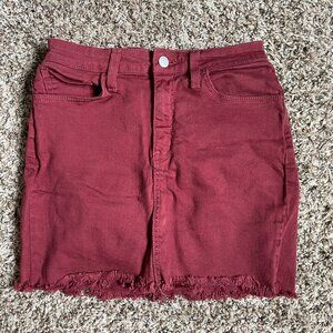 3/$20 Red Denim Mini Skirt